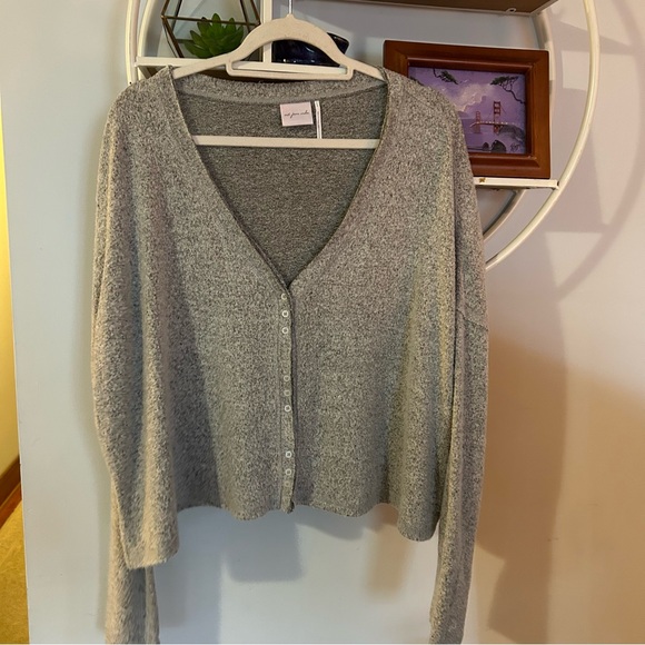 Urban Outfitters Sweaters - Urban Outfitters Out From Under Women’s Large L Gray Grey Cardigan Sweater